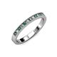 3 - Ronia Lab Created Alexandrite and Diamond 12 Stone Wedding Band 