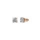 1 - Alina Round Diamond 0.50 ctw (SI1/GH) Four Prongs Solitaire Stud Earrings 