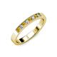 3 - Gania 2.40 mm Citrine and Lab Grown Diamond 8 Stone Wedding Band 