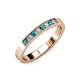 3 - Gania 2.40 mm London Blue Topaz and Lab Grown Diamond 8 Stone Wedding Band 