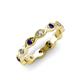 4 - Breanna 1.70 mm Blue Sapphire and Lab Grown Diamond Eternity Band 
