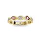 3 - Breanna 1.70 mm Pink Sapphire and Lab Grown Diamond Eternity Band 