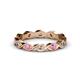 1 - Breanna 1.70 mm Pink Sapphire and Lab Grown Diamond Eternity Band 