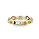 3 - Breanna 1.70 mm Pink Tourmaline and Lab Grown Diamond Eternity Band 