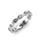 4 - Breanna 1.70 mm Iolite and Lab Grown Diamond Eternity Band 
