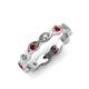 4 - Breanna 1.70 mm Red Garnet and Lab Grown Diamond Eternity Band 