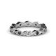 1 - Breanna 1.70 mm Black Diamond and White Lab Grown Diamond Eternity Band 