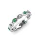 4 - Breanna 1.70 mm Emerald and Lab Grown Diamond Eternity Band 
