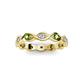 3 - Breanna 1.70 mm Green Garnet and Lab Grown Diamond Eternity Band 