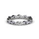 1 - Breanna 1.70 mm Iolite and Lab Grown Diamond Eternity Band 