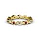 1 - Breanna 1.70 mm Red Garnet and Lab Grown Diamond Eternity Band 