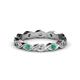 1 - Breanna 1.70 mm Emerald and Lab Grown Diamond Eternity Band 