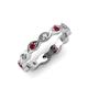 4 - Breanna 1.70 mm Ruby and Lab Grown Diamond Eternity Band 