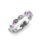 4 - Breanna 1.70 mm Amethyst and Lab Grown Diamond Eternity Band 