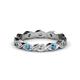 1 - Breanna 1.70 mm Blue Diamond and White Lab Grown Diamond Eternity Band 