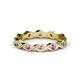 1 - Breanna 2.20 mm Amethyst and Lab Grown Diamond Eternity Band 
