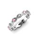 3 - Breanna 2.20 mm Pink Tourmaline and Lab Grown Diamond Eternity Band 