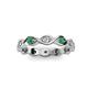 2 - Breanna 2.20 mm Emerald and Lab Grown Diamond Eternity Band 