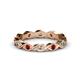 1 - Breanna 2.20 mm Red Garnet and Lab Grown Diamond Eternity Band 