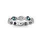2 - Breanna 2.20 mm London Blue Topaz and Lab Grown Diamond Eternity Band 