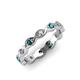 3 - Breanna 2.20 mm London Blue Topaz and Lab Grown Diamond Eternity Band 