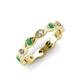 3 - Breanna 2.20 mm Emerald and Lab Grown Diamond Eternity Band 