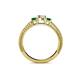 4 - Reveka Emerald and Lab Grown Diamond Three Stone Engagement Ring 