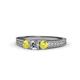 1 - Reveka Yellow Sapphire and Lab Grown Diamond Three Stone Engagement Ring 