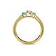 4 - Reveka London Blue Topaz and Lab Grown Diamond Three Stone Engagement Ring 