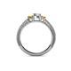4 - Reveka Citrine and Lab Grown Diamond Three Stone Engagement Ring 