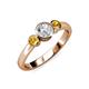3 - Avrit Citrine and Lab Grown Diamond Three Stone Engagement Ring 