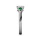 5 - Avrit Emerald and Lab Grown Diamond Three Stone Engagement Ring 