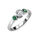 3 - Avrit Created Alexandrite and Lab Grown Diamond Three Stone Engagement Ring 