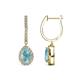 1 - Ilona 1.16 ctw Aquamarine Pear Shape (6x4 mm) with accented Diamond Halo Dangling Earrings 