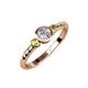 3 - Azalea Peridot and Lab Grown Diamond Three Stone Engagement Ring 
