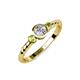 3 - Azalea Peridot and Lab Grown Diamond Three Stone Engagement Ring 