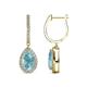 1 - Ilona 1.54 ctw Aquamarine Pear Shape (7x5 mm) with accented Diamond Halo Dangling Earrings 