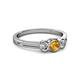 2 - Irina Citrine and Lab Grown Diamond Three Stone Engagement Ring 