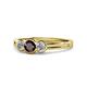 1 - Irina Red Garnet and Lab Grown Diamond Three Stone Engagement Ring 
