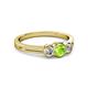 2 - Irina Peridot and Lab Grown Diamond Three Stone Engagement Ring 