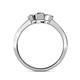 4 - Irina Black and White Diamond Three Stone Engagement Ring 