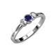 3 - Irina Blue Sapphire and Lab Grown Diamond Three Stone Engagement Ring 
