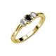 3 - Irina Black Diamond and White Lab Grown Diamond Three Stone Engagement Ring 