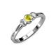 3 - Irina Yellow Diamond and White Lab Grown Diamond Three Stone Engagement Ring 