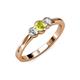 3 - Irina Yellow Diamond and White Lab Grown Diamond Three Stone Engagement Ring 