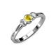 3 - Irina Yellow Sapphire and Lab Grown Diamond Three Stone Engagement Ring 
