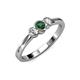 3 - Irina Created Alexandrite and Lab Grown Diamond Three Stone Engagement Ring 