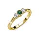 3 - Irina Created Alexandrite and Lab Grown Diamond Three Stone Engagement Ring 