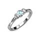 3 - Irina Aquamarine and Lab Grown Diamond Three Stone Engagement Ring 