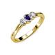 3 - Irina Iolite and Lab Grown Diamond Three Stone Engagement Ring 